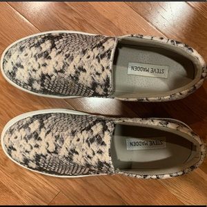 Women’s Steve Madden Snake print Slip Sneakers
